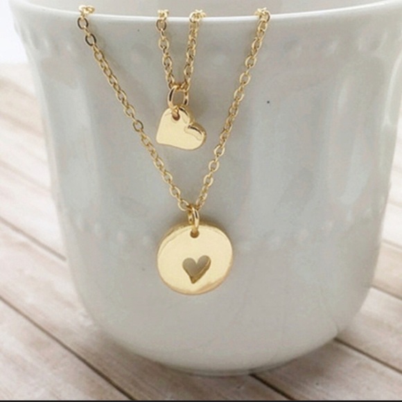Trendy Jewels Jewelry - 💄Layered Cutout Solid Heart Necklace Set